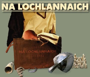 Na Lochlannaich Pasgan a tha an cois ciste làn de mhic-samhail nithean Lochlannach