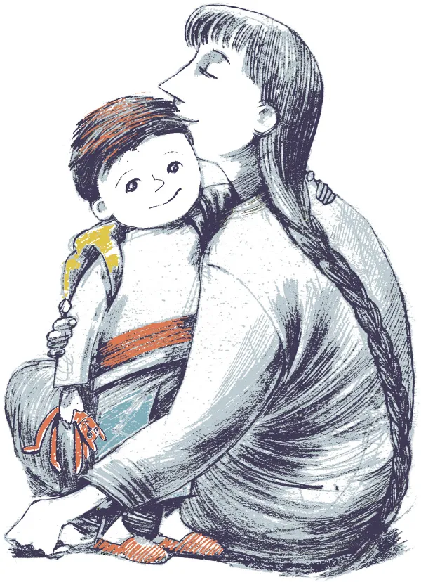 refugee-gaelic Illustration: Mother and child
